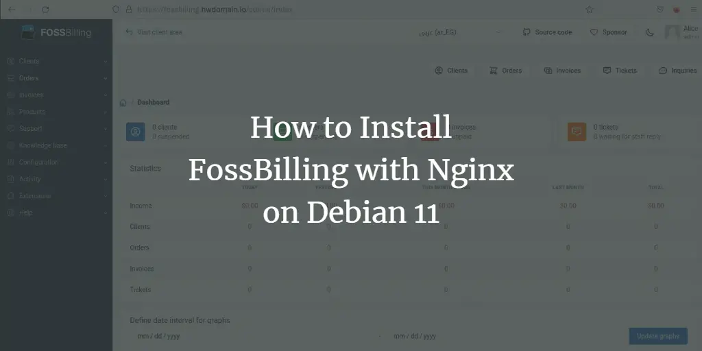 Установка FOSSBilling на Debian 11 (LEMP)