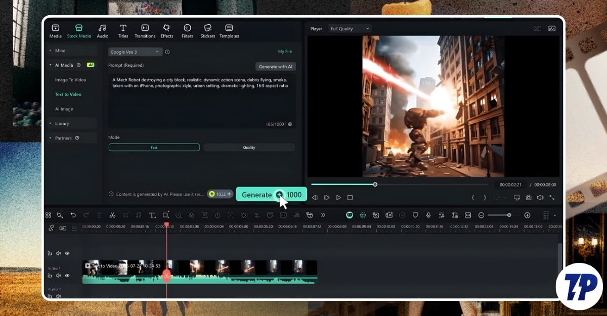 Google Veo 3 в Filmora — полный пошаговый гид