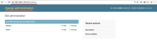 Панель Django admin