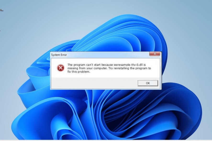Восстановить Swresample-ttv-0.dll