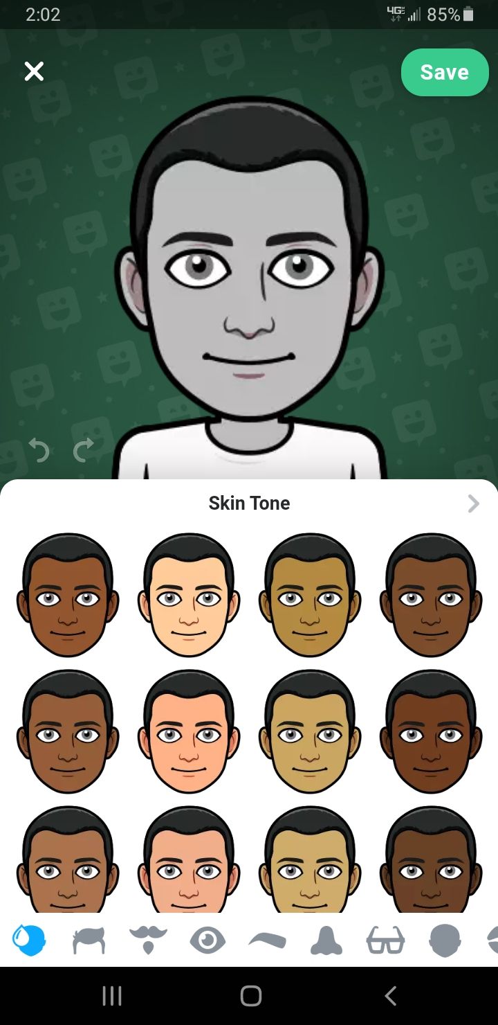 Настройка цвета кожи