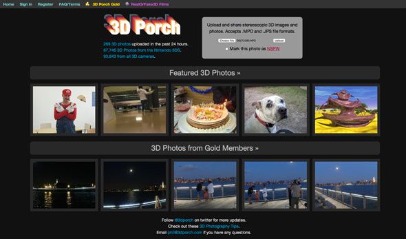 Фотография корпуса 3D‑камеры и вид сдвоенных объективов