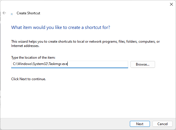 Путь к taskmgr.exe в проводнике