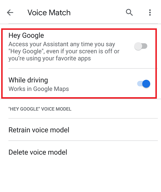 Включение и отключение Hey Google