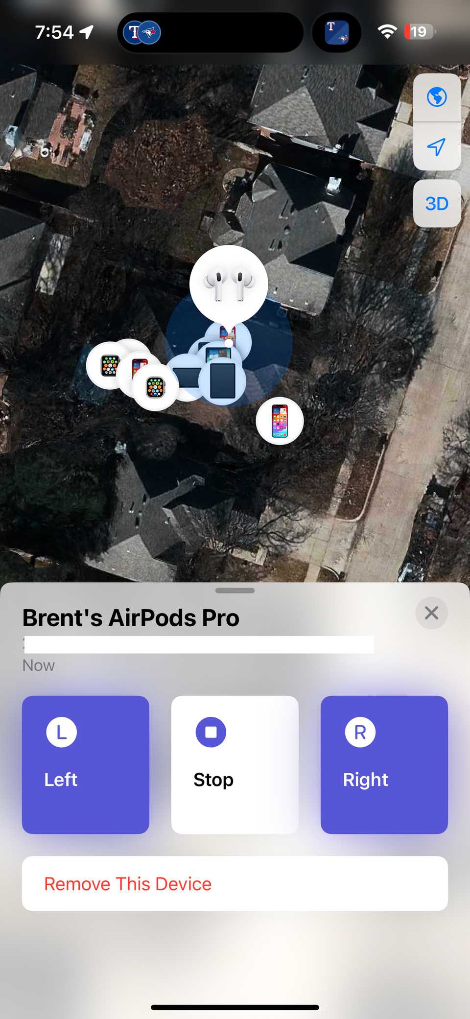 Экран воспроизведения звука для AirPods Pro