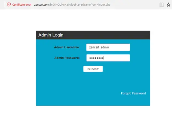 Вход в админ-панель