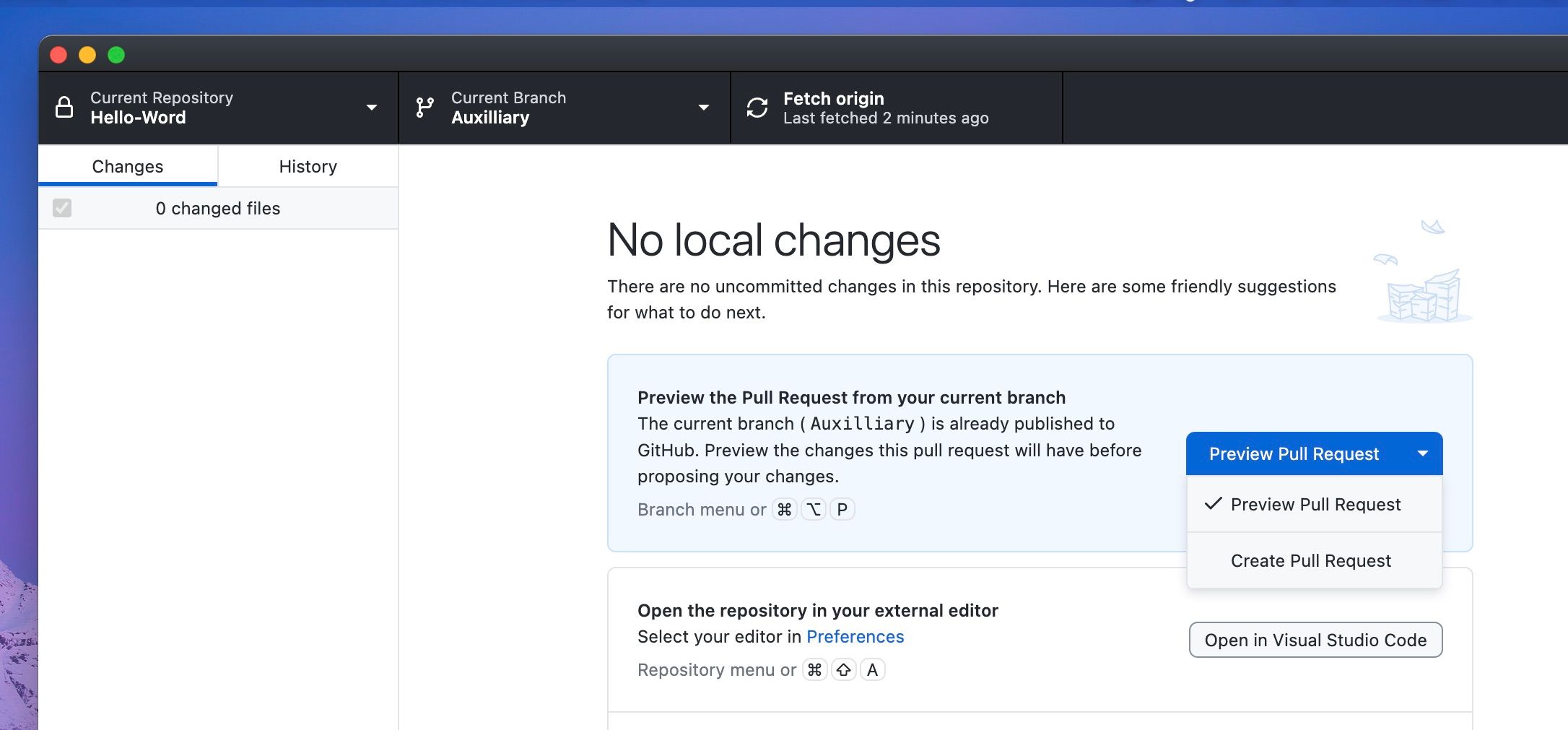 Create Pull Request in GitHub