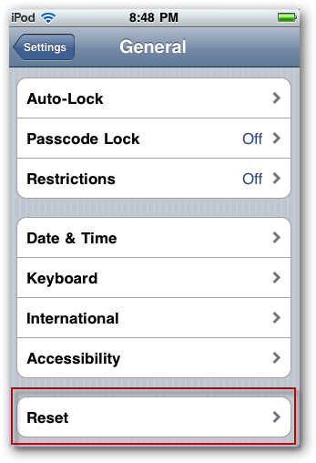 Сброс и восстановление iPod/iPhone