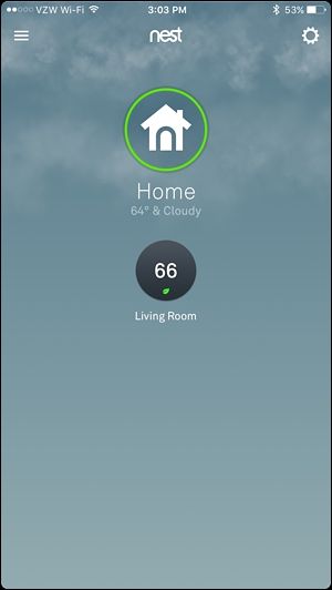 Добавление термостата в приложение Nest