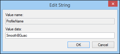 Изменение значения ProfileName