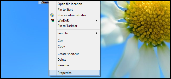 Свойства созданного ярлыка
