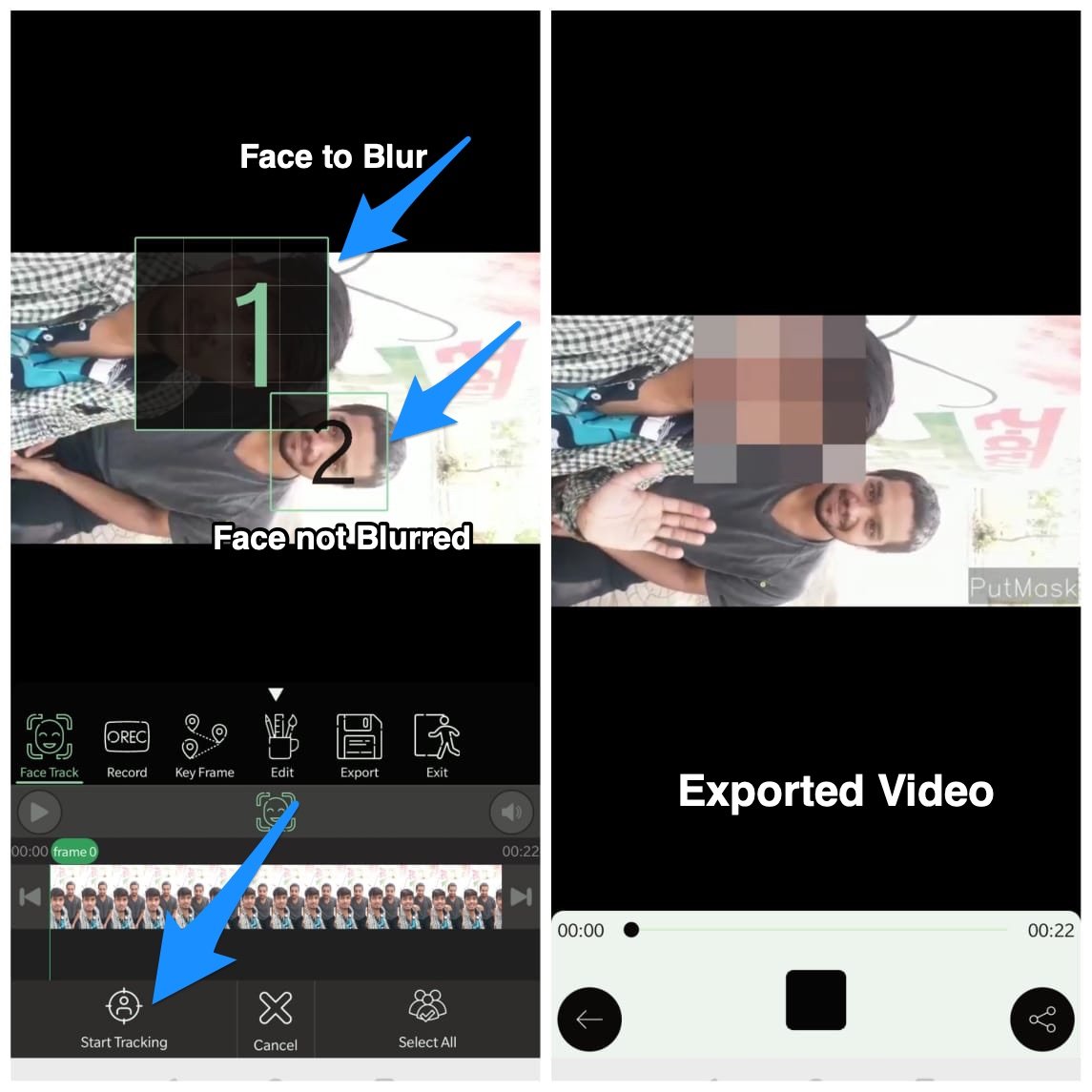 Выбор лиц для размытия