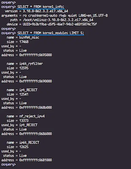 Информация о используемом ядре Linux