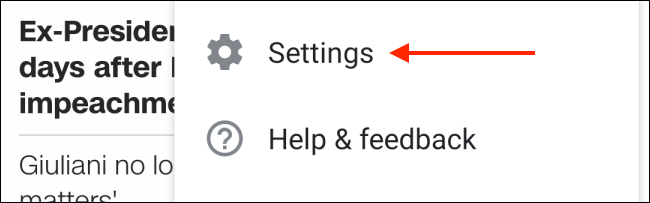 Нажмите Настройки в меню Chrome