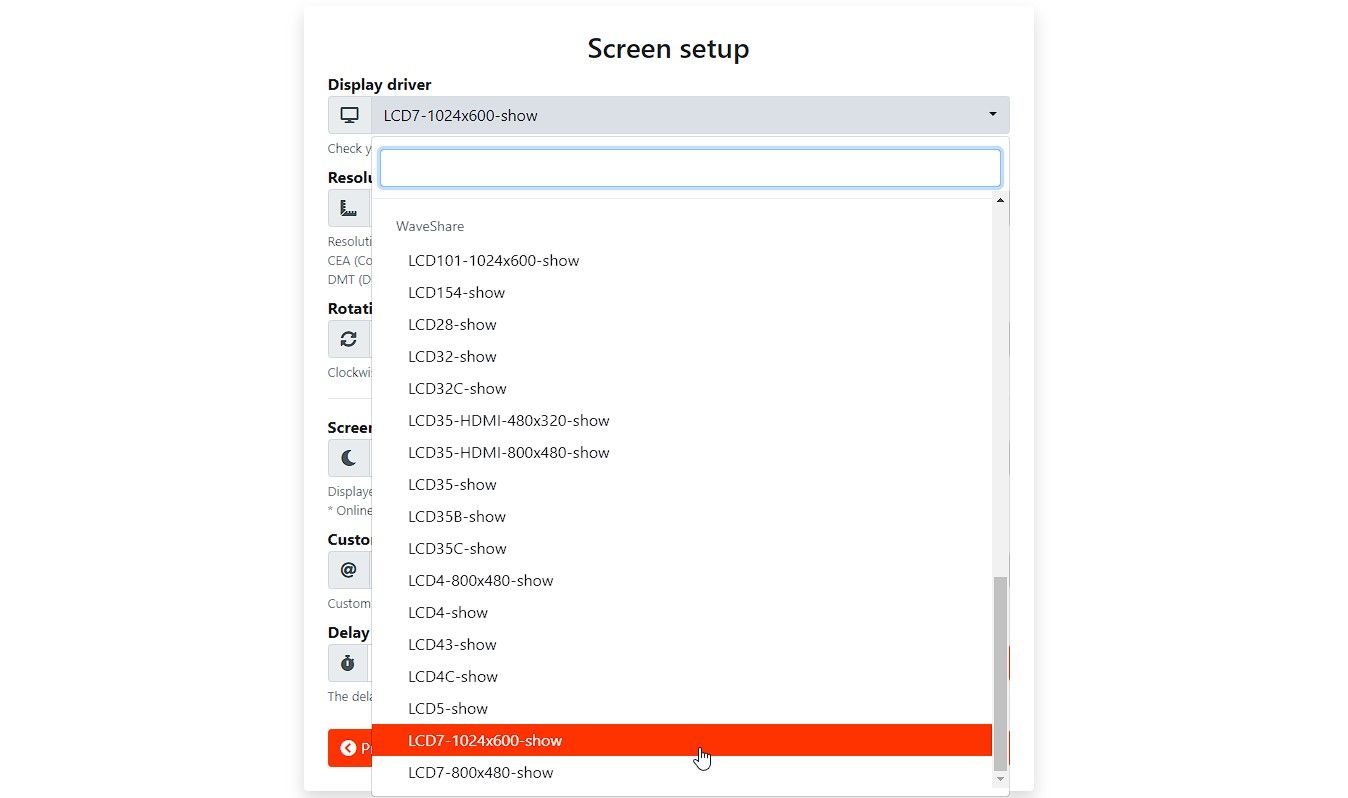 choose the appropriate display size