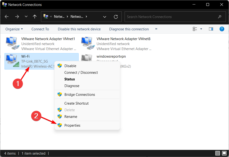 Свойства Wi‑Fi