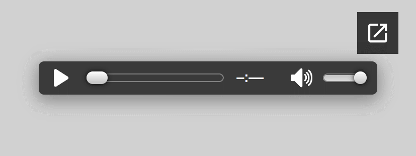Плеер аудио Google Drive с кнопкой открытия в отдельном окне