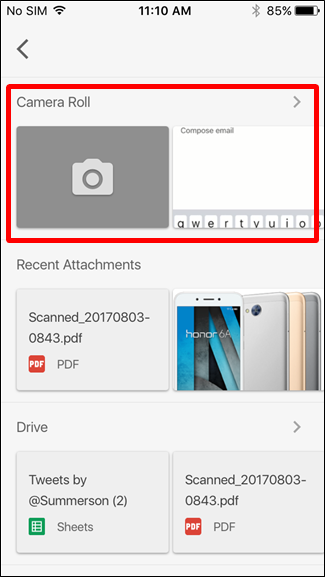 Сохранение вложения в Google Диск из письма