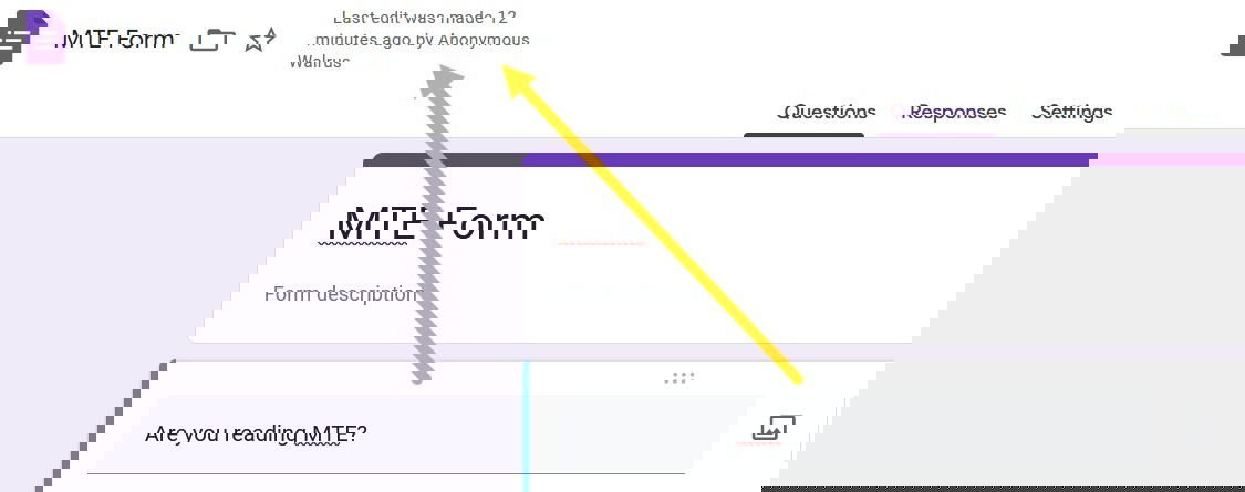 Уведомление об изменении формы