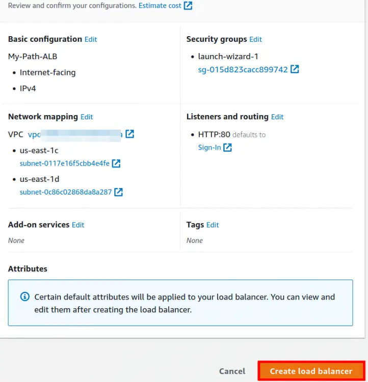 Создание балансировщика