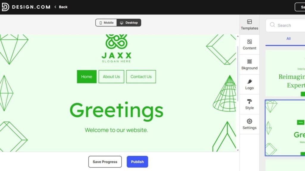 Шаблоны сайта и цифровой визитки