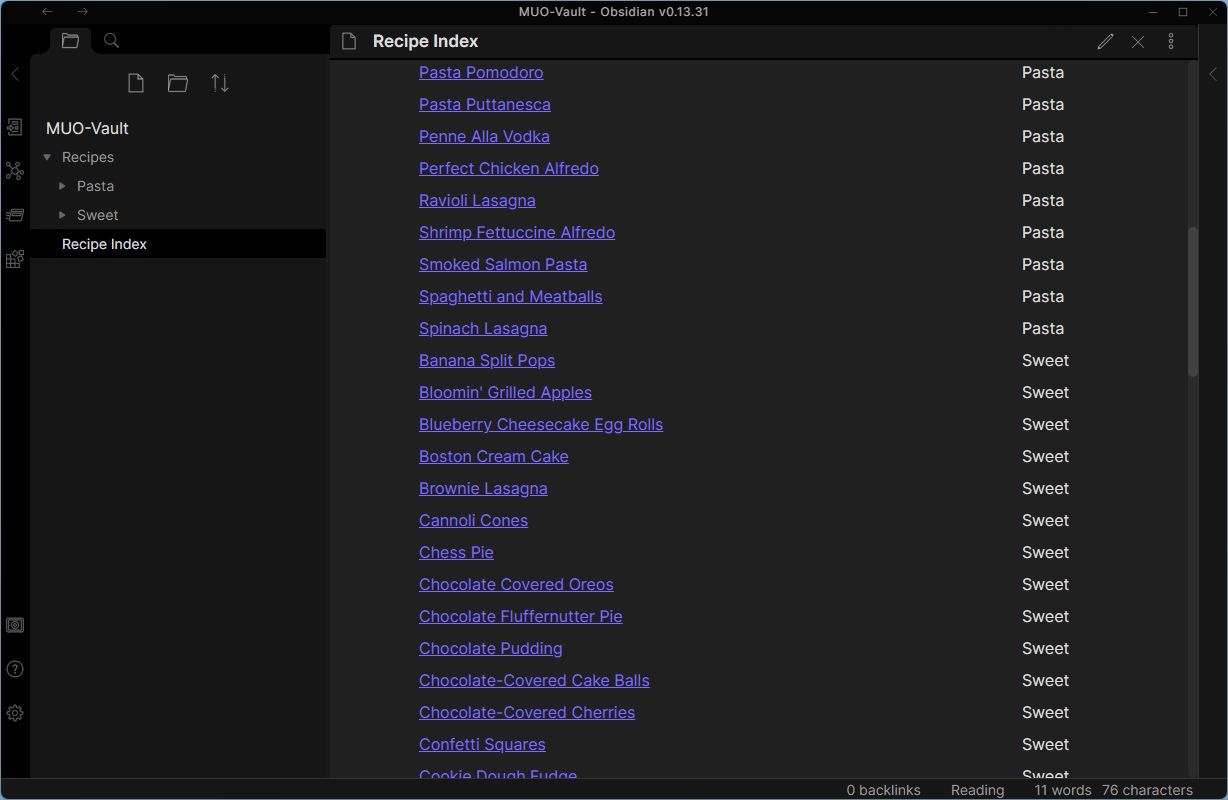 Табличный результат Dataview с несколькими полями в колонках