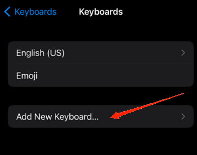 Список клавиатур iPhone