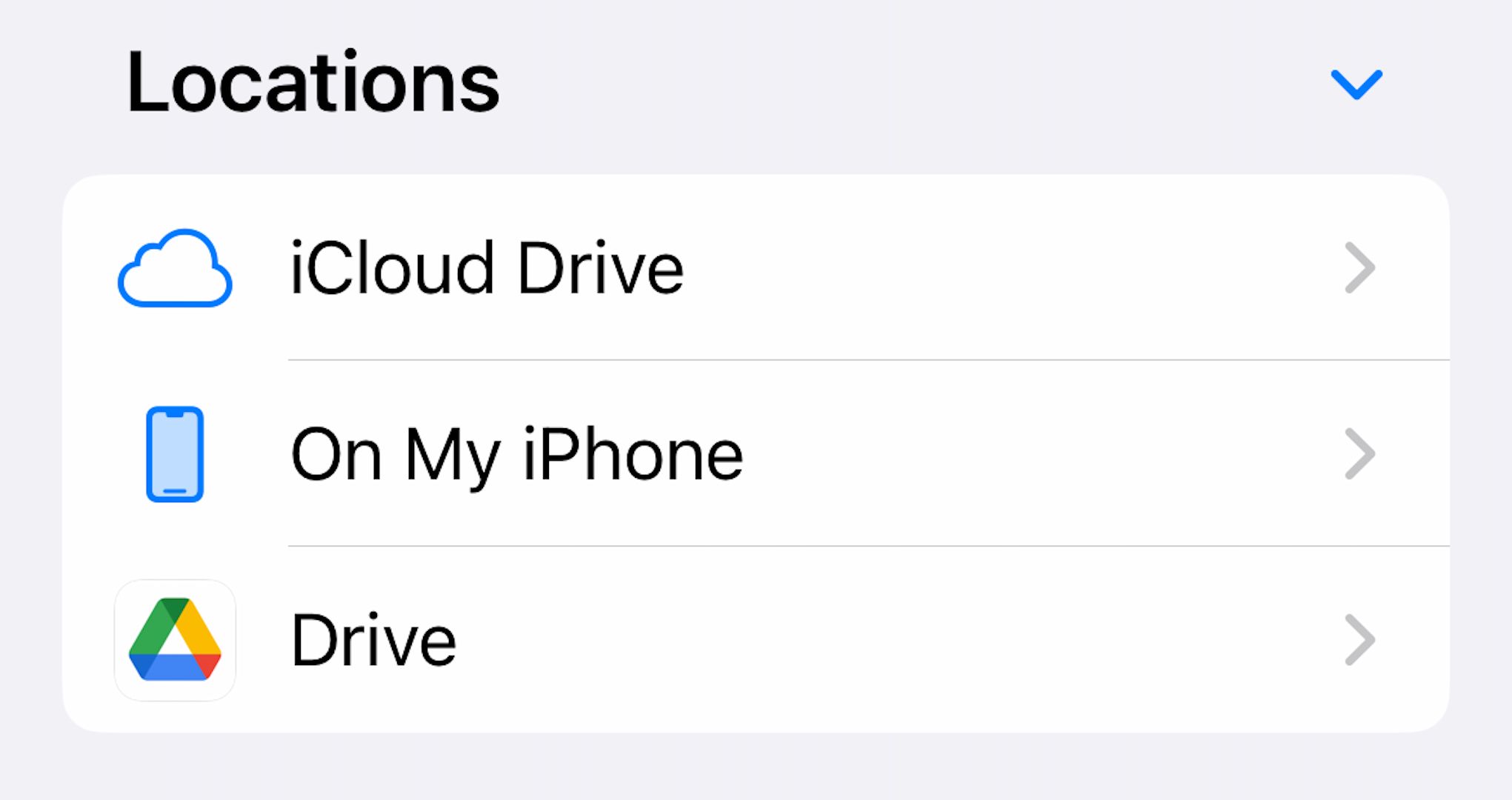 Выбор папки для сохранения голосового сообщения в «Файлах».
