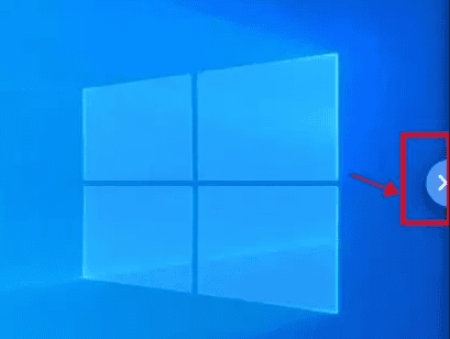 Стрелка меню в Chrome Remote Desktop в правой части экрана