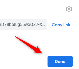 Нажмите «Готово», чтобы применить изменения