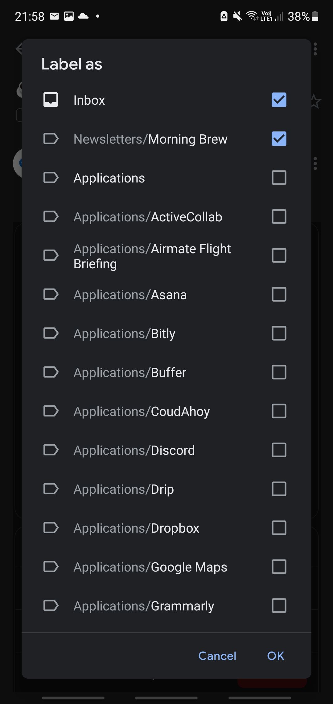 Archive your email by unchecking the Inbox label