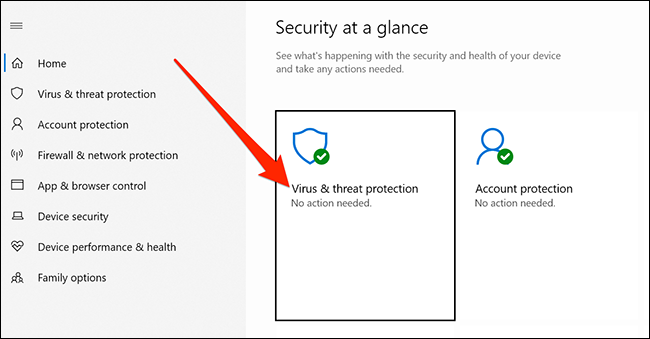 Virus and threat protection