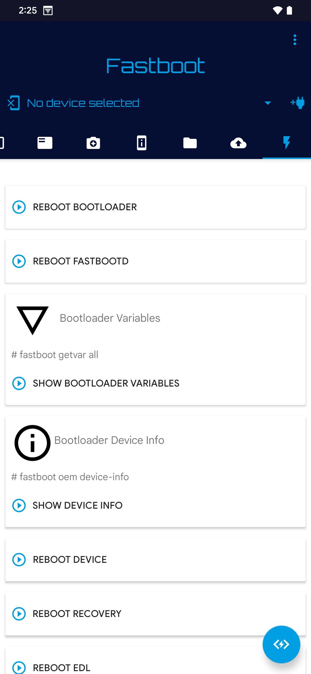 bugjaeger fastboot commands screen