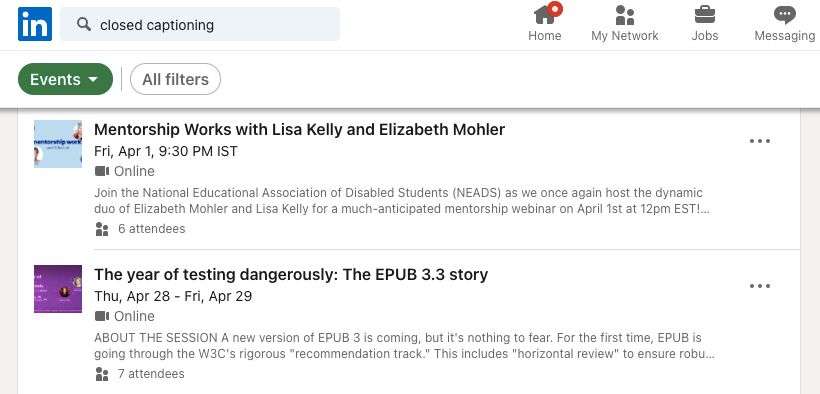 LinkedIn Events Search