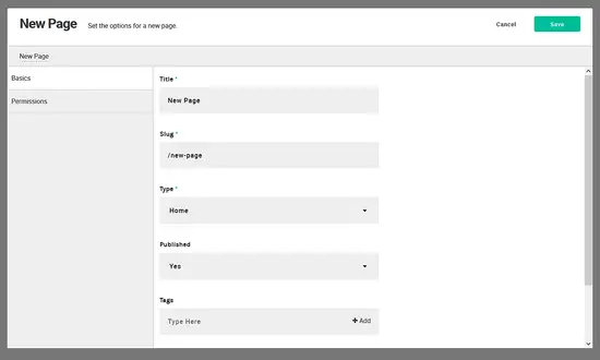 Добавление новой страницы в ApostropheCMS