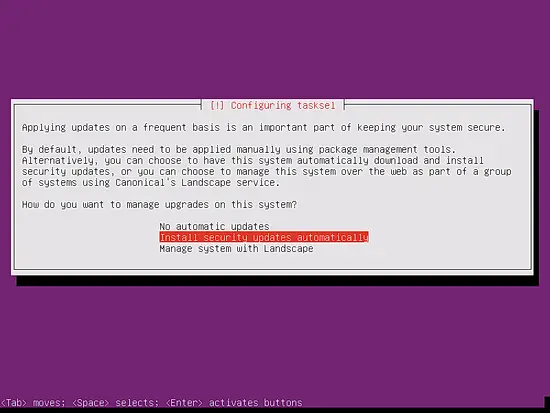 Автоматическая установка обновлений безопасности