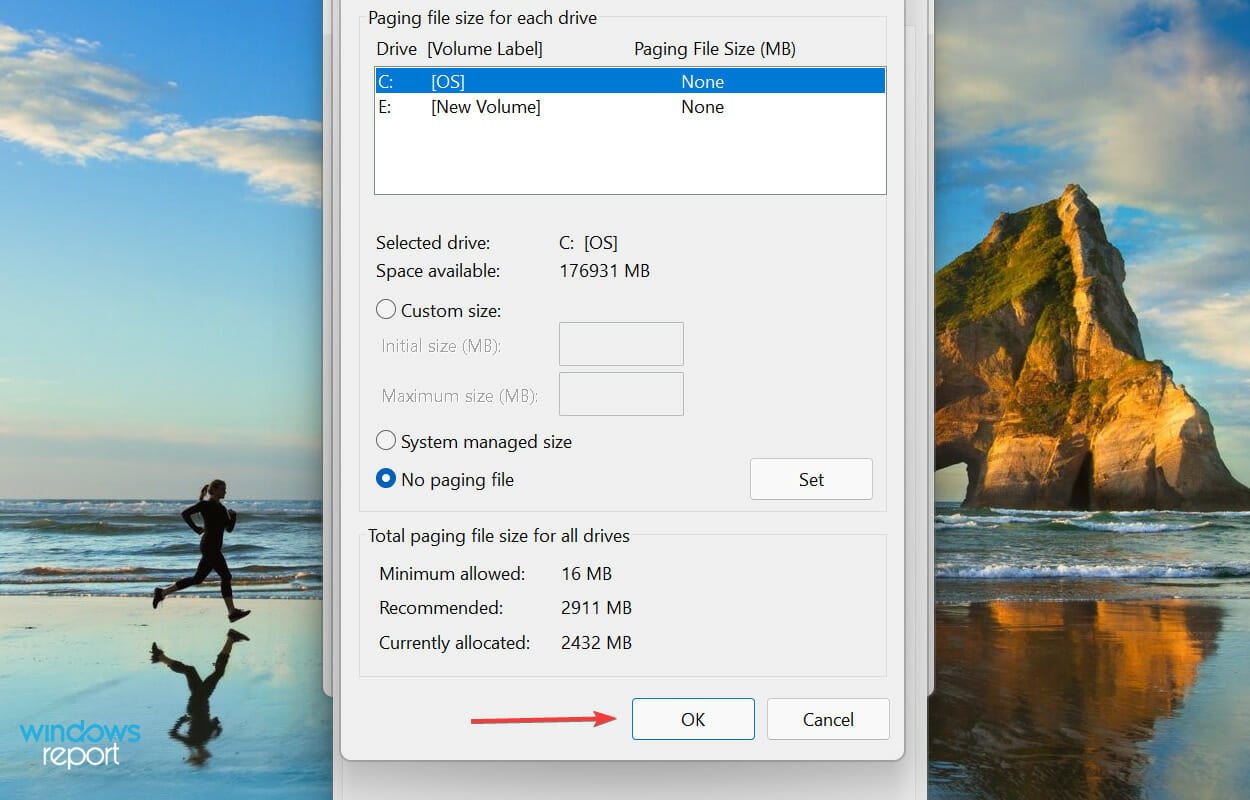 Нажмите OK чтобы сохранить изменения