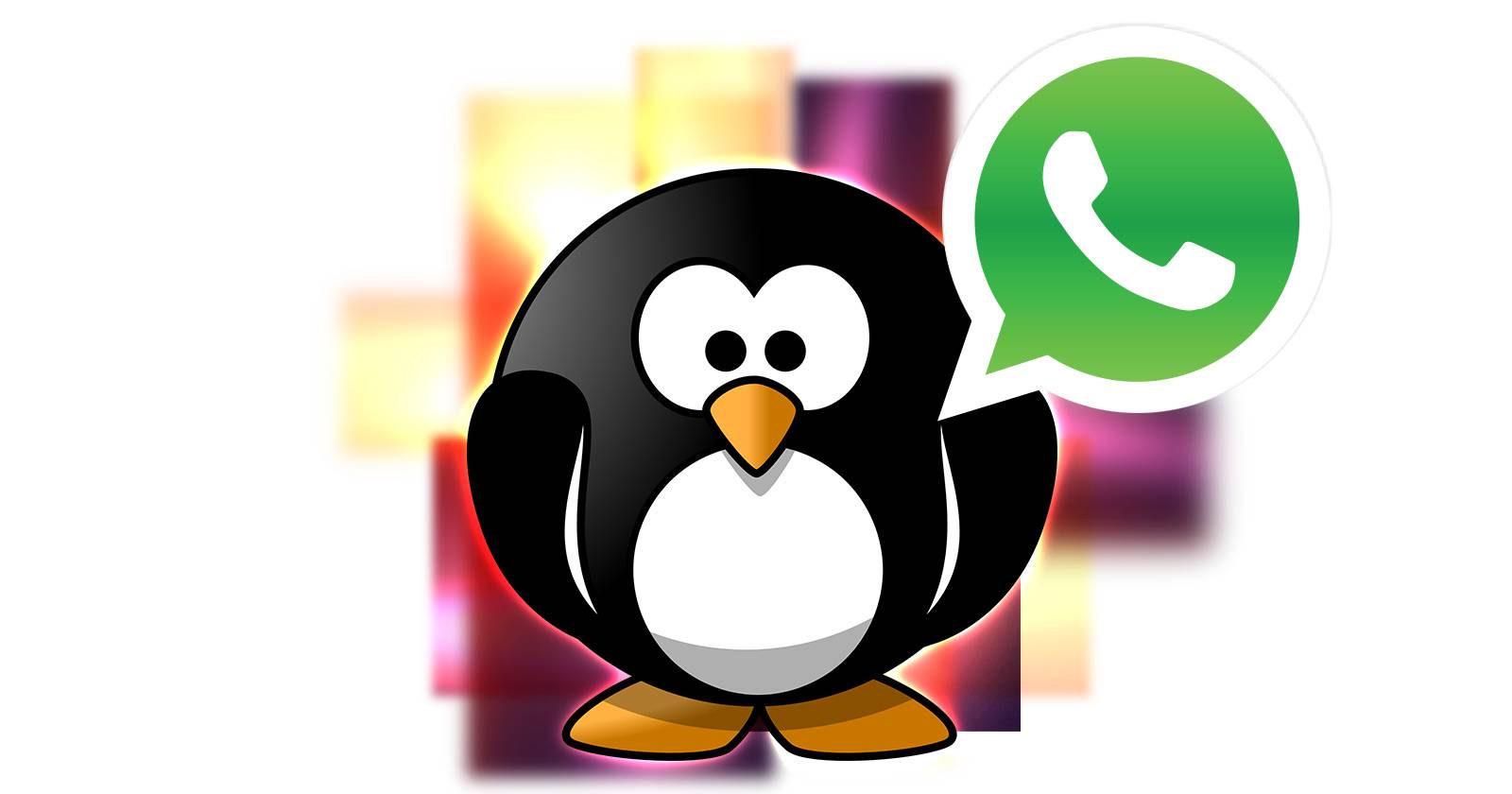 Изображение рабочего стола с WhatsApp, открытым в Linux