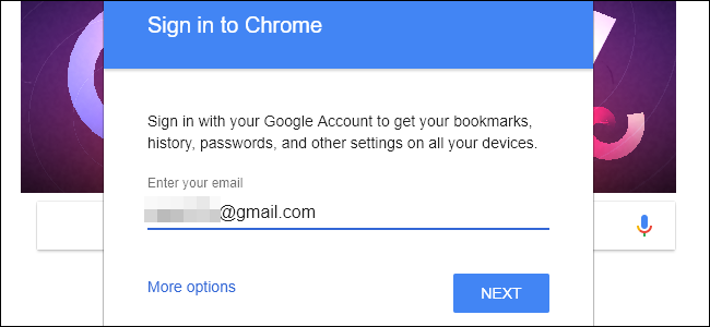 Экран синхронизации Chrome с перечнем типов данных для синхронизации