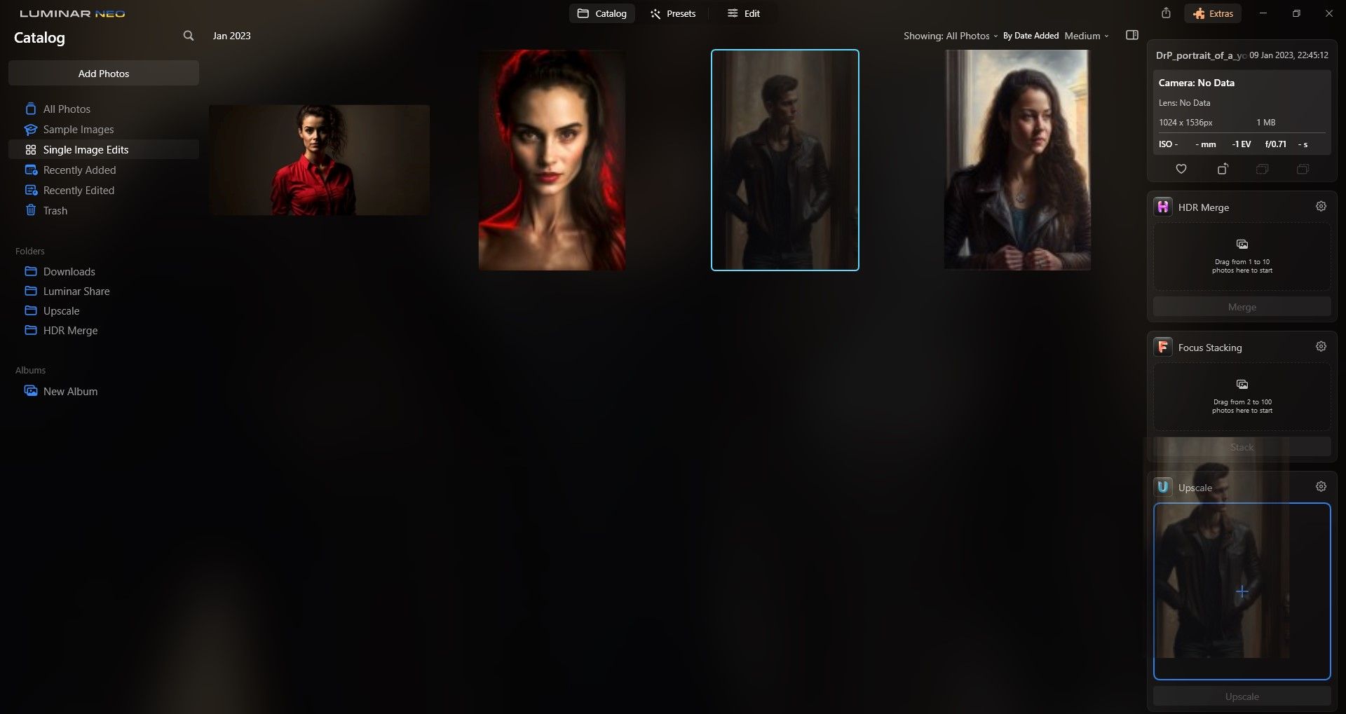 Перетяните изображение в Upscale AI