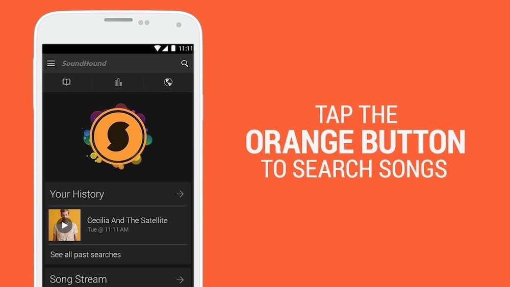 Приложение SoundHound: поиск песни по напеву