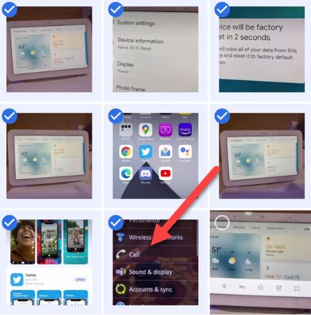 Выберите медиа для удаления.