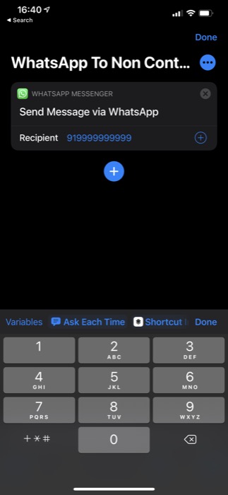 siri shortcut settings