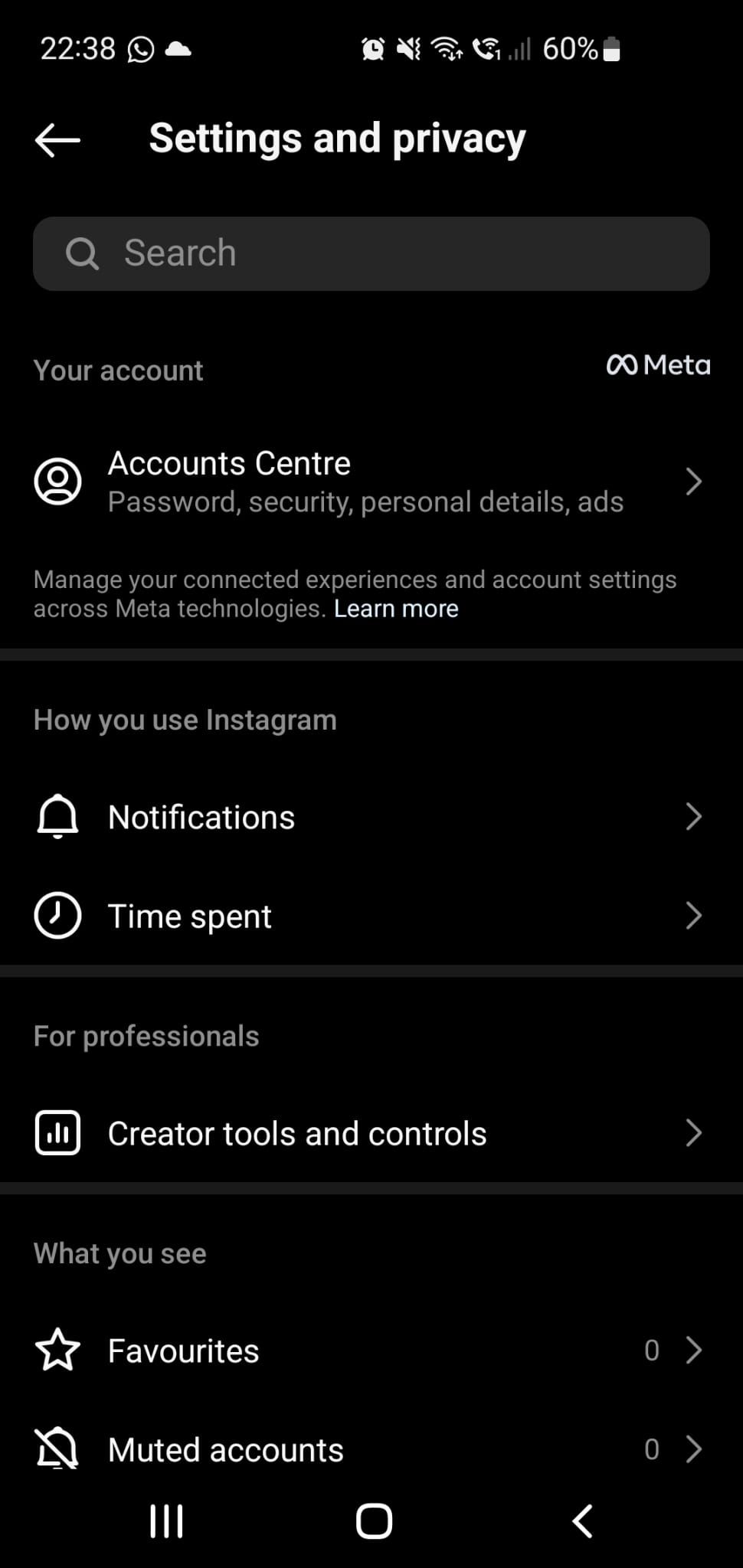 Деактивировать аккаунт Instagram на Android