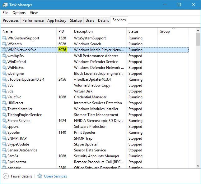 Соответствие ClientProcessID процессу в Диспетчере задач