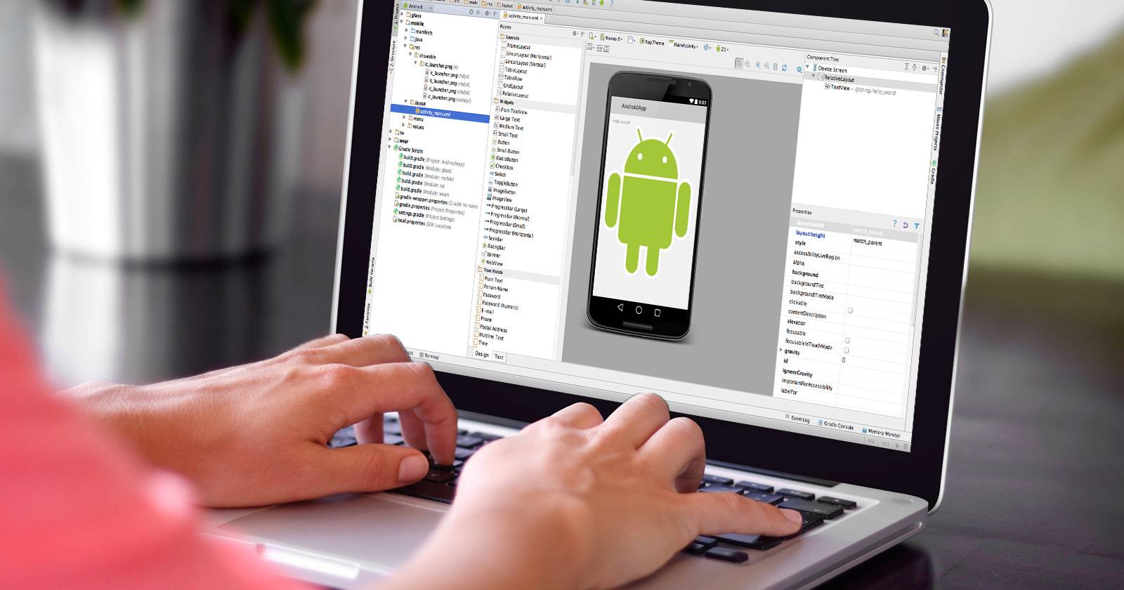 Окно Android Studio на Mac