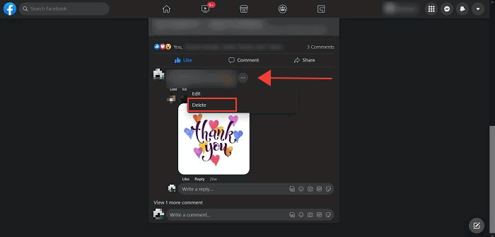 Delete Facebook Comments Desktop Personal