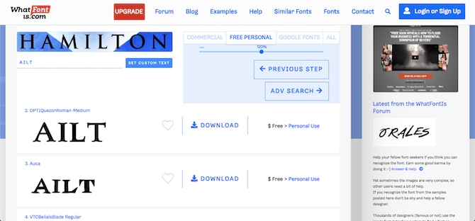 whatfontis find font