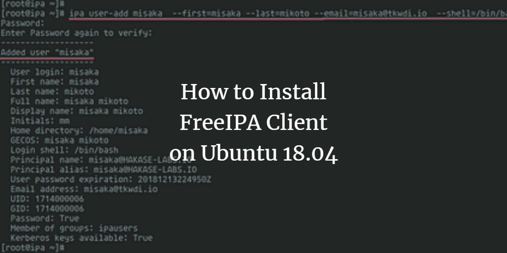 FreeIPA клиент на Ubuntu 18.04 — установка и проверка