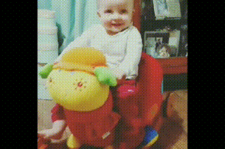 Пример гиперлапса: качающаяся колыбель малыша